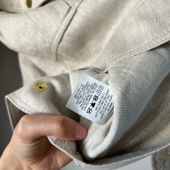 ELLIE MAE Kason Denim Jacket Silk/Linen Jacket Size XS - Picture 11 of 16